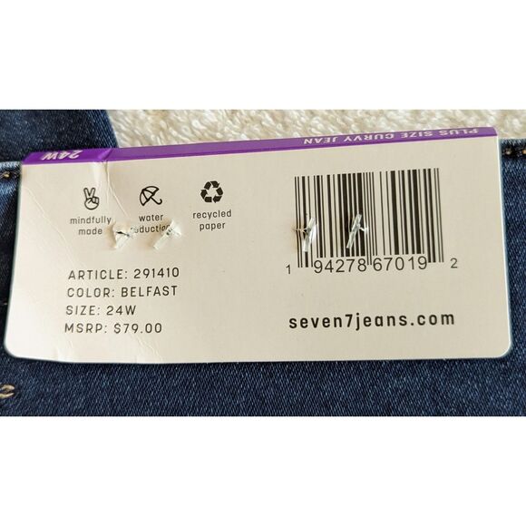 NWT Seven7 Plus Size Curvy High Rise Skinny Legging/Jeans Sz 24W - Picture 2 of 10